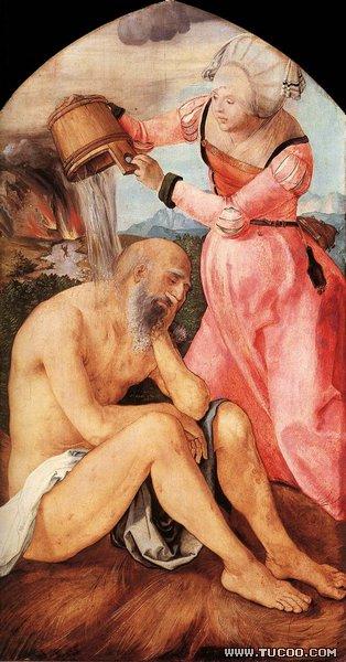 Albrecht Durer Job and His Wife oil painting picture